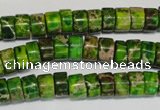 CDE138 15.5 inches 4*8mm heishi dyed sea sediment jasper beads