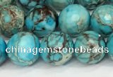 CDE1387 15.5 inches 10mm faceted round sea sediment jasper beads