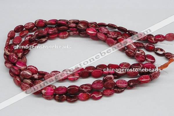 CDE14 15.5 inches 10*14mm oval dyed sea sediment jasper beads