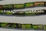 CDE140 15.5 inches 6*12mm tube dyed sea sediment jasper beads