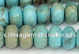 CDE1401 15.5 inches 5*8mm rondelle sea sediment jasper beads