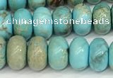 CDE1402 15.5 inches 6*10mm rondelle sea sediment jasper beads