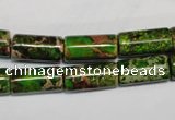 CDE141 15.5 inches 8*17mm tube dyed sea sediment jasper beads