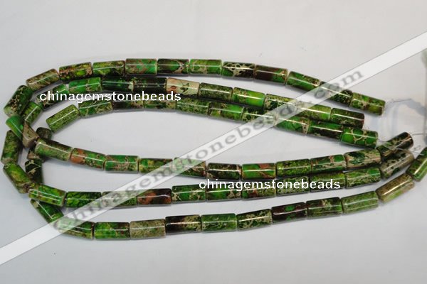 CDE141 15.5 inches 8*17mm tube dyed sea sediment jasper beads