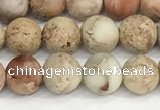 CDE1414 15.5 inches 6mm round matte natural sea sediment jasper beads