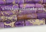 CDE1421 15.5 inches 4*13mm tube sea sediment jasper beads wholesale