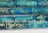 CDE1425 15.5 inches 4*13mm tube sea sediment jasper beads wholesale