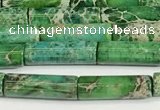 CDE1427 15.5 inches 4*13mm tube sea sediment jasper beads wholesale