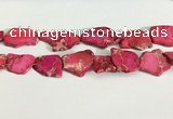 CDE1433 25*35mm - 35*45mm freefrom sea sediment jasper slab beads