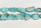 CDE1434 25*35mm - 35*45mm freefrom sea sediment jasper slab beads