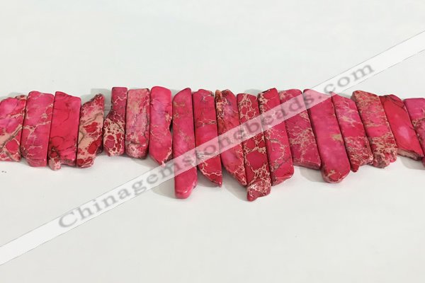 CDE1452 Top drilled 8*15mm - 10*60mm sticks sea sediment jasper beads