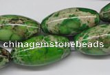 CDE148 15.5 inches 15*30mm rice dyed sea sediment jasper beads