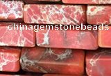 CDE1481 15.5 inches 4*13mm cuboid sea sediment jasper beads