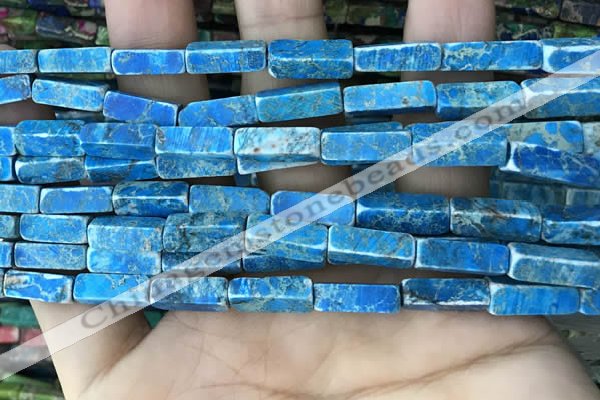 CDE1488 15.5 inches 4*13mm cuboid synthetic sea sediment jasper beads