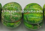 CDE150 15.5 inches 25*34mm pumpkin dyed sea sediment jasper beads