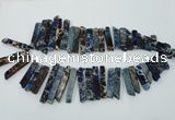 CDE1503 Top drilled 8*20mm - 10*55mm sticks sea sediment jasper beads