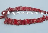 CDE1512 Top drilled 5*15mm - 6*55mm sticks sea sediment jasper beads