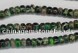 CDE159 15.5 inches 4*6mm rondelle dyed sea sediment jasper beads