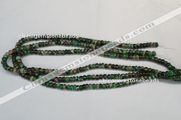 CDE159 15.5 inches 4*6mm rondelle dyed sea sediment jasper beads