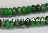 CDE161 15.5 inches 6*10mm rondelle dyed sea sediment jasper beads