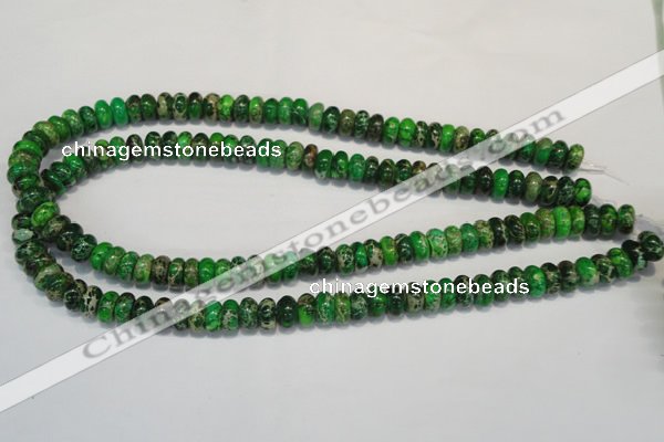 CDE161 15.5 inches 6*10mm rondelle dyed sea sediment jasper beads