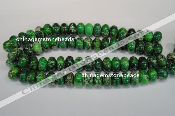 CDE165 15.5 inches 11*18mm rondelle dyed sea sediment jasper beads