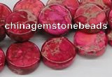 CDE17 15.5 inches 16mm coin dyed sea sediment jasper beads