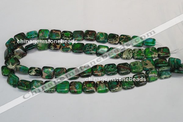 CDE193 15.5 inches 14*14mm square dyed sea sediment jasper beads