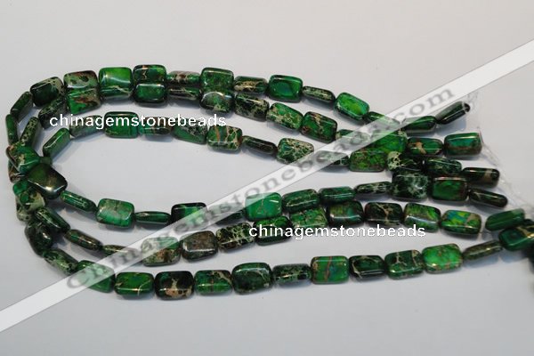 CDE199 15.5 inches 10*14mm rectangle dyed sea sediment jasper beads