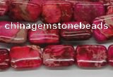 CDE20 15.5 inches 12*16mm rectangle dyed sea sediment jasper beads