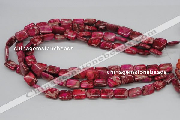 CDE20 15.5 inches 12*16mm rectangle dyed sea sediment jasper beads