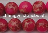 CDE2016 15.5 inches 14mm round dyed sea sediment jasper beads