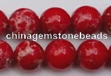 CDE2027 15.5 inches 14mm round dyed sea sediment jasper beads