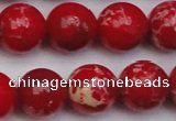 CDE2028 15.5 inches 16mm round dyed sea sediment jasper beads