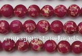 CDE2033 15.5 inches 4mm round dyed sea sediment jasper beads