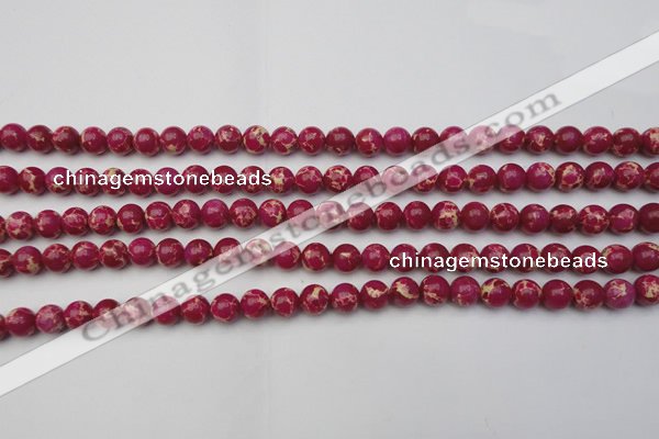 CDE2034 15.5 inches 6mm round dyed sea sediment jasper beads