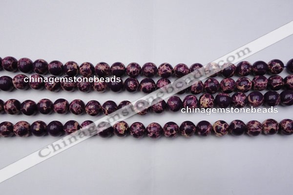 CDE2046 15.5 inches 8mm round dyed sea sediment jasper beads