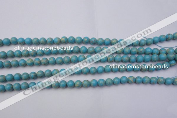 CDE2055 15.5 inches 4mm round dyed sea sediment jasper beads