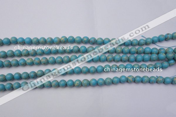 CDE2056 15.5 inches 6mm round dyed sea sediment jasper beads