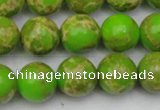 CDE2071 15.5 inches 14mm round dyed sea sediment jasper beads