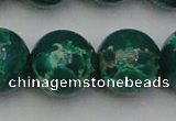 CDE2087 15.5 inches 24mm round dyed sea sediment jasper beads