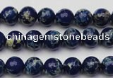 CDE2088 15.5 inches 4mm round dyed sea sediment jasper beads