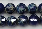 CDE2092 15.5 inches 12mm round dyed sea sediment jasper beads