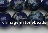 CDE2094 15.5 inches 16mm round dyed sea sediment jasper beads