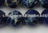 CDE2096 15.5 inches 20mm round dyed sea sediment jasper beads