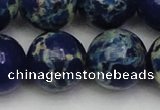 CDE2097 15.5 inches 22mm round dyed sea sediment jasper beads