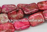 CDE21 15.5 inches 13*18mm rectangle dyed sea sediment jasper beads