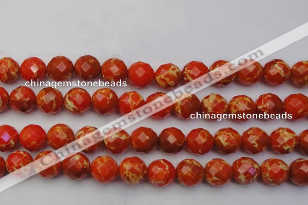 CDE2108 15.5 inches 22mm faceted round dyed sea sediment jasper beads