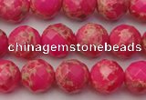 CDE2111 15.5 inches 8mm faceted round dyed sea sediment jasper beads