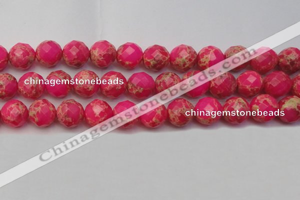 CDE2118 15.5 inches 22mm faceted round dyed sea sediment jasper beads